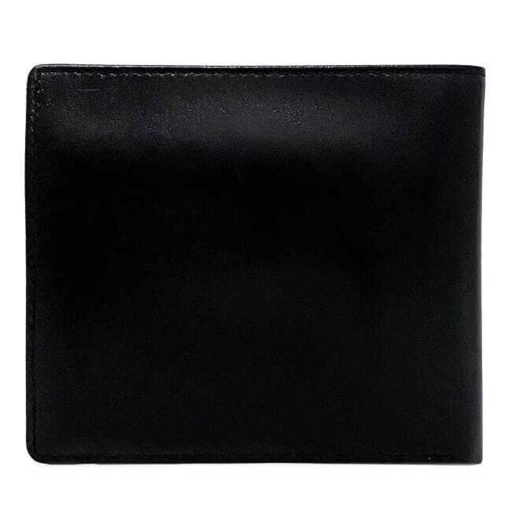 Christian Dior Bifold Wallet Coin Pocket Leather Folding Embossed Compact Black